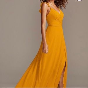 David’s Bridal Size 6 to 8 Marigold Mustard Bridesmaid Dress